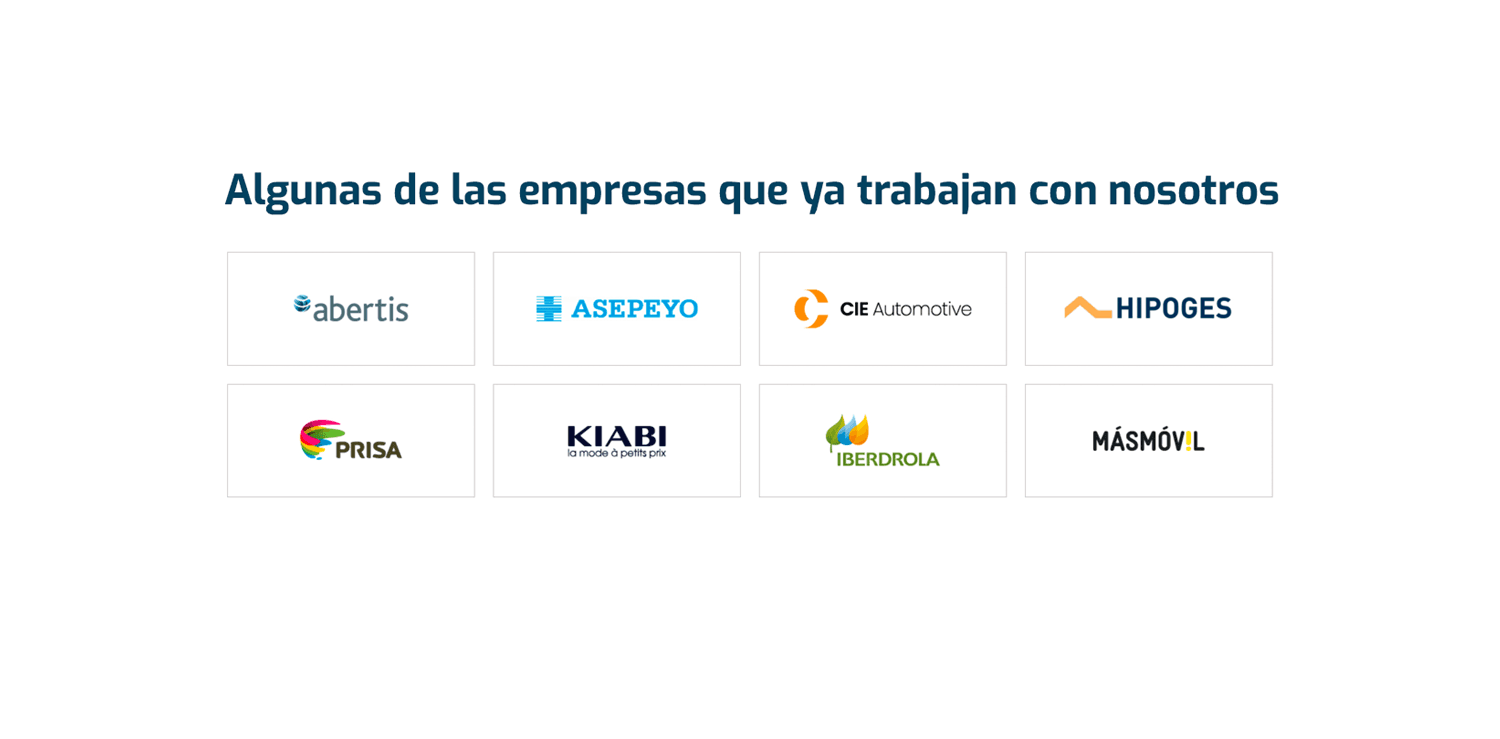 Algunas de las empresas que ya trabajan con nosotros Algunas de las empresas que ya trabajan con nosotros